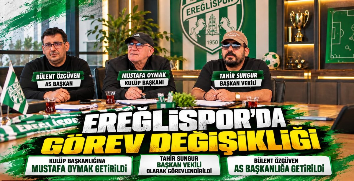 EREĞLİSPOR’DA SÜRPRİZ DEĞİŞİM: KÜÇÜKÖZ DÖNEMİ SONA ERDİ, YENİ BAŞKAN OYMAK